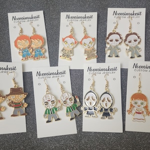 Halloween Horror Movie Earrings metal