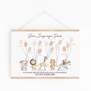 Abschiedsgeschenk Kita | Erzieherin | Tagesmutter | Kindergarten | Kinderpflegerin | Geschenk Danke | Fingerabdrücke