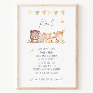 Geschenk Taufe mit Taufspruch | personalisiertes Geschenk zur Taufe | Geschenk Patenkind | Patenurkunde | Taufgeschenk