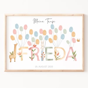 Gästebuch Fingerabdruck | Personalisiertes Poster mit Name | Gästebuch Taufe | Gästebuch Geburtstag | Fingerabdruckposter | Geschenk Taufe