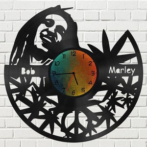 Horloge Bob Marley - format numérique pour découpe laser