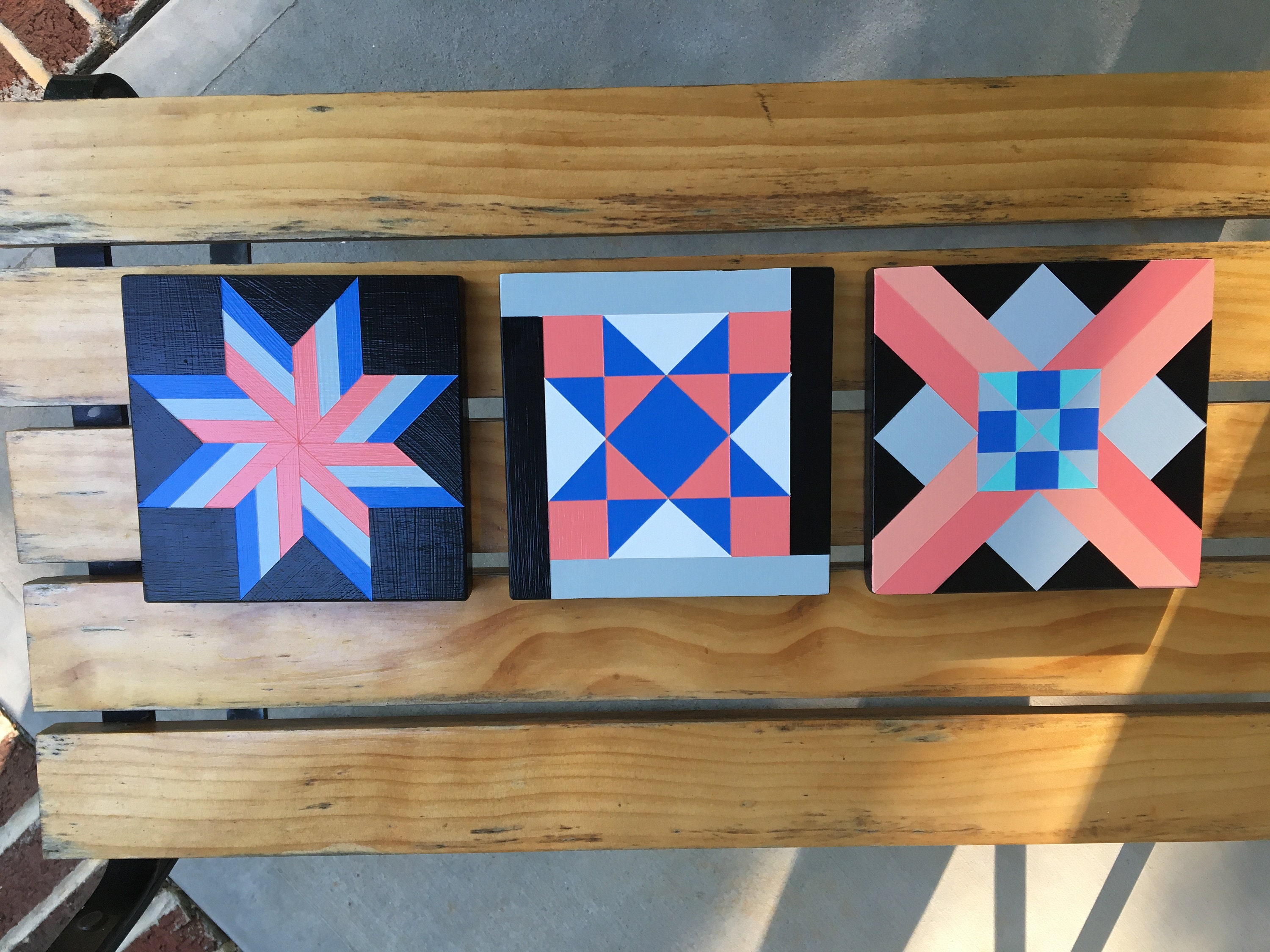 Tennessee Quilt Pattern Mini Barn Quilt / Outdoor Safe Wood Signs Etsy