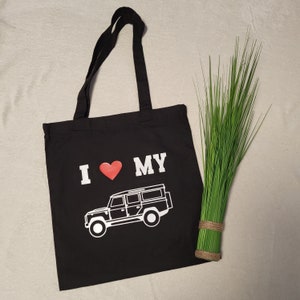 Jutetasche Defender SUV  Baumwolltasche Stofftasche Einkaufstasche