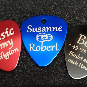 Brand Horse Cat Dog Guitar Pick Engraved Pendant Recognition Love