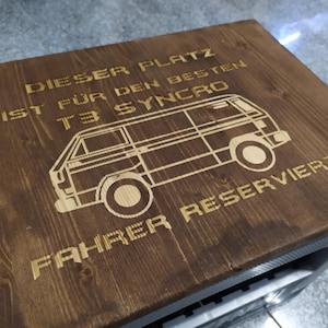 11 or 20 beer crate seat with engraving similar to T3 Syncro seat caravan driver gift camping bench Bulli Buli Multivan Bus beer chair