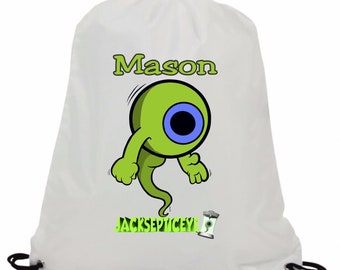 Personalised Ben 10 School//PE//Gym//Swim Drawstring Bag