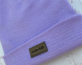 Statement beanie lilac, cap for children AND adults, beanie