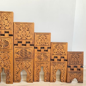Houten koranhouder, bijbelstandaard, opklapbare leestafel, op het bureaublad gegraveerde koranstandaard, leesstandaard voor boeken, islamitische producten, islamitische geschenken