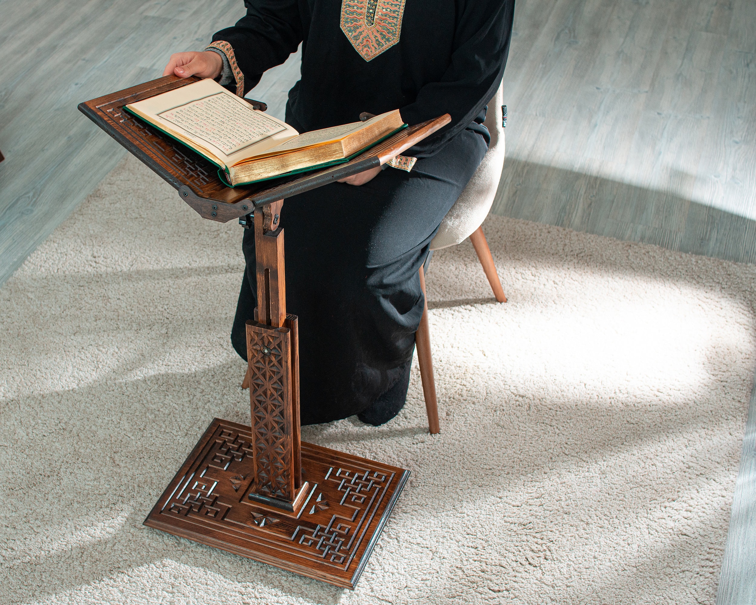 Adjustable Reading Table Large Book Stand Quran Table Wood Etsy