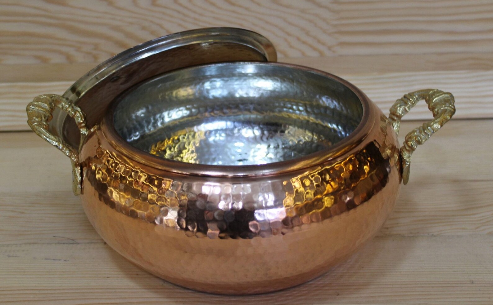 Handmade Pure Copper Cookware SetThick Double Brass Etsy