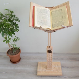 Paintable,Adjustable Stand,Natural BookStand,Quran-Bible-Torah Stand,Cookbook Holder,Ramadan Gifts,Islamic Products,Mother&#39;s Day Gifts