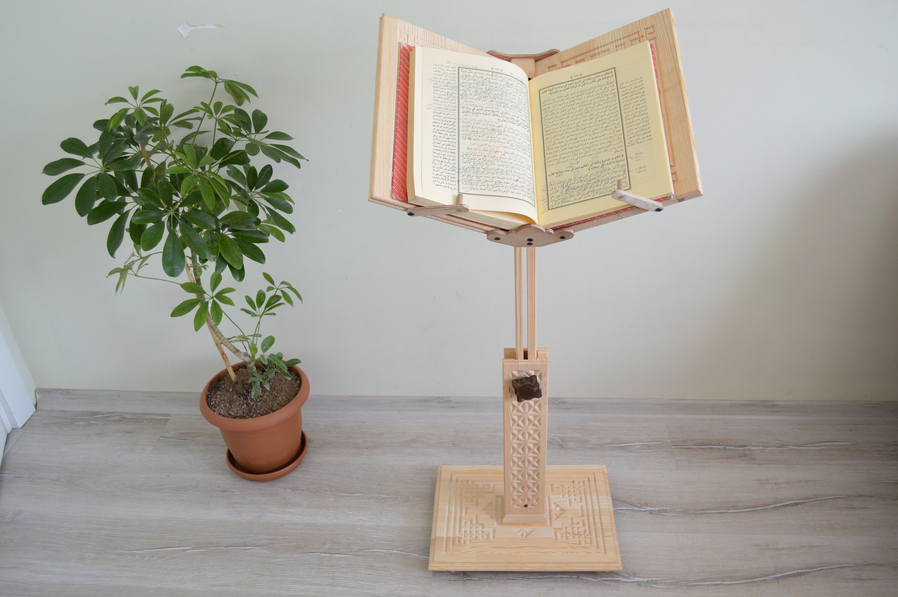 Paintable,Adjustable Stand,Natural BookStand,Quran-Bible-Torah Stand,Cookbook Holder,Ramadan Gifts,Islamic Products,Mother's Day Gifts
