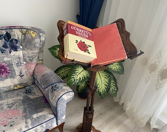 Kopf- und Höhenverstellbarer Korantisch, Großer Buchstuhl, Lesetisch,Bibeltisch, Holzleseständer,Islamisches Geschenk,Weihnachtsgeschenke