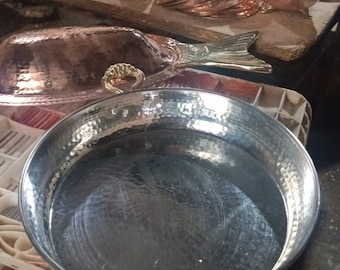 Große dicke türkische Kupferpfannen / geschmiedete Kupferpfanne mit Doppelgriff, Omelettpfanne / Kupferpfannenset, Dinner-Pfanne, Weihnachtsgeschenk 9,8 - 11,8 ''