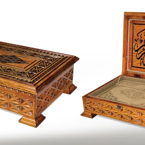 Wooden Quran Holder,Bible Bookshelf,Green Quran Storage Box,Calligraphy Wooden Reading Table,Cookbook Stand,Christmas Gift,Islamic Gifts