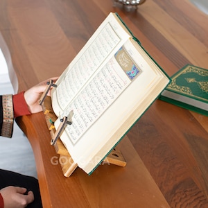 Handmade Wooden Book Reading Stand,Foldable  Cookbook Stand,iPad holder,Tablet Stand,Quran - Bible Stand,Christmas Gift, Islamic Gifts