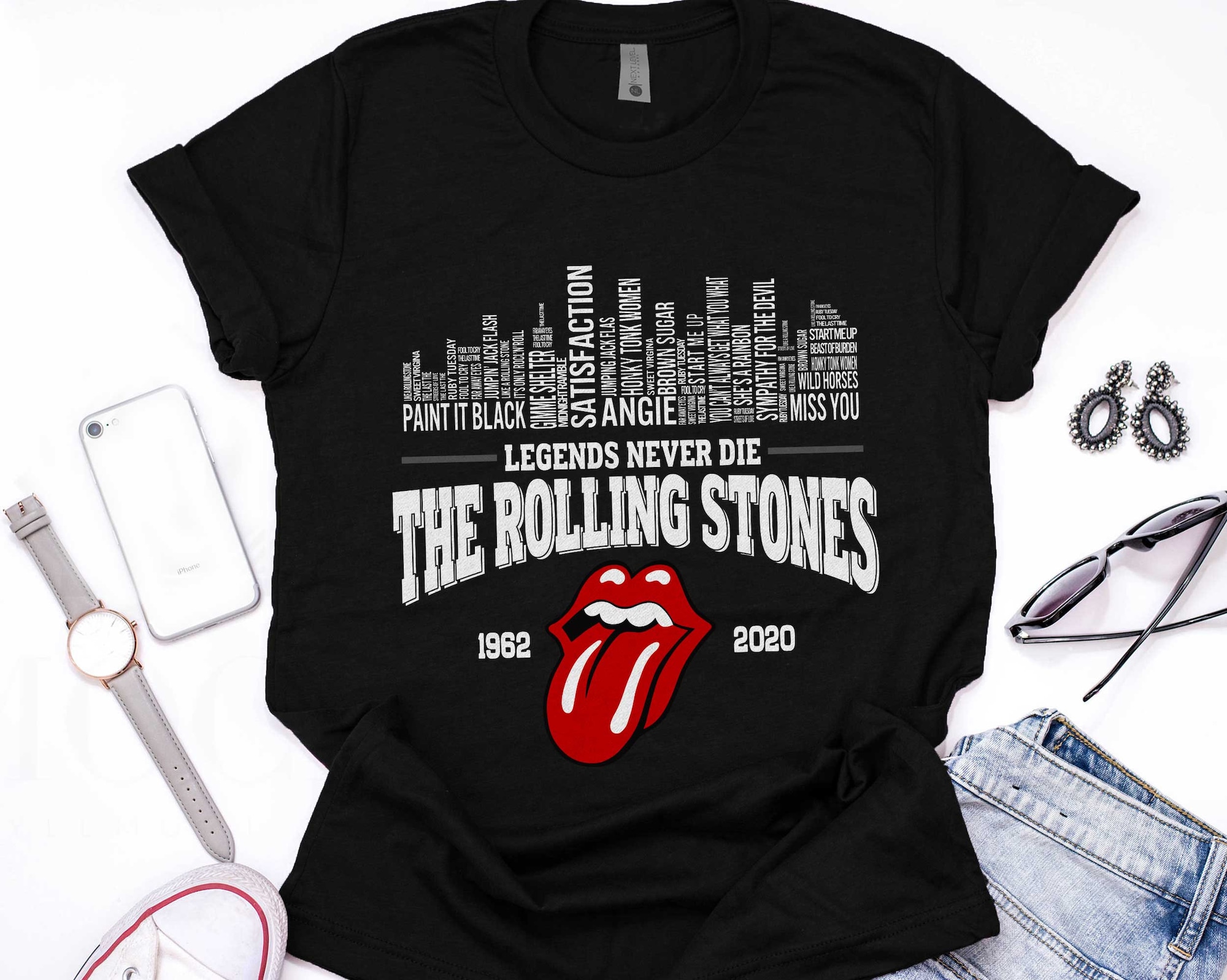 Discover Legend Never Die, 1962 2021, Rollin Stone T-Shirt