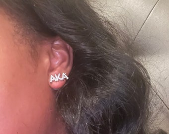 AKA Pearl Back Earrings