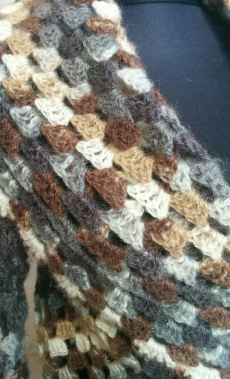 Ladies Cardigan Shawl Handmade Loose Fit Hand Knit Winter Pullover Warm Jumper Wool Acrylic Crochet Custom