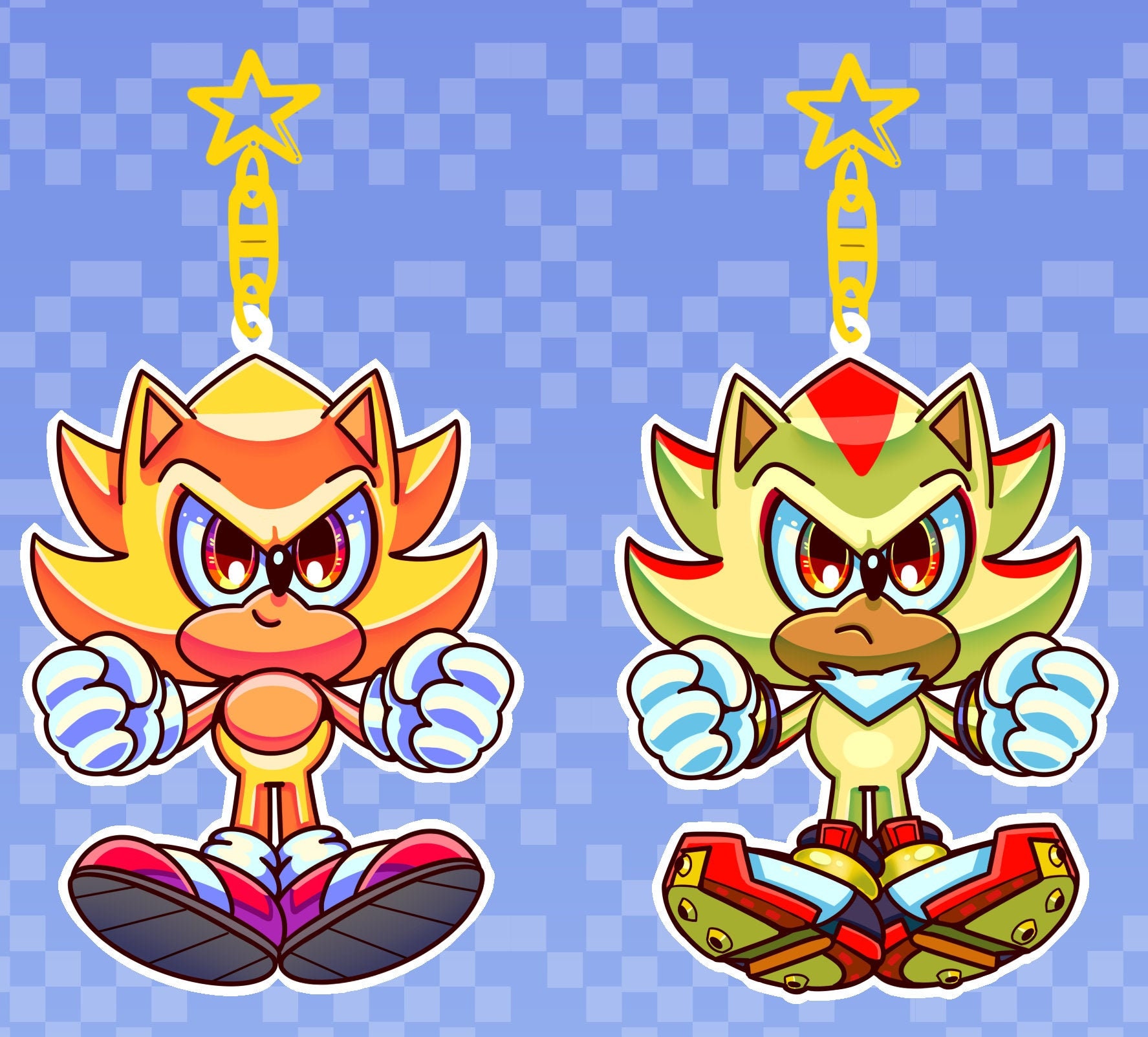 Sonic X Shadow Acrylic Keychains 