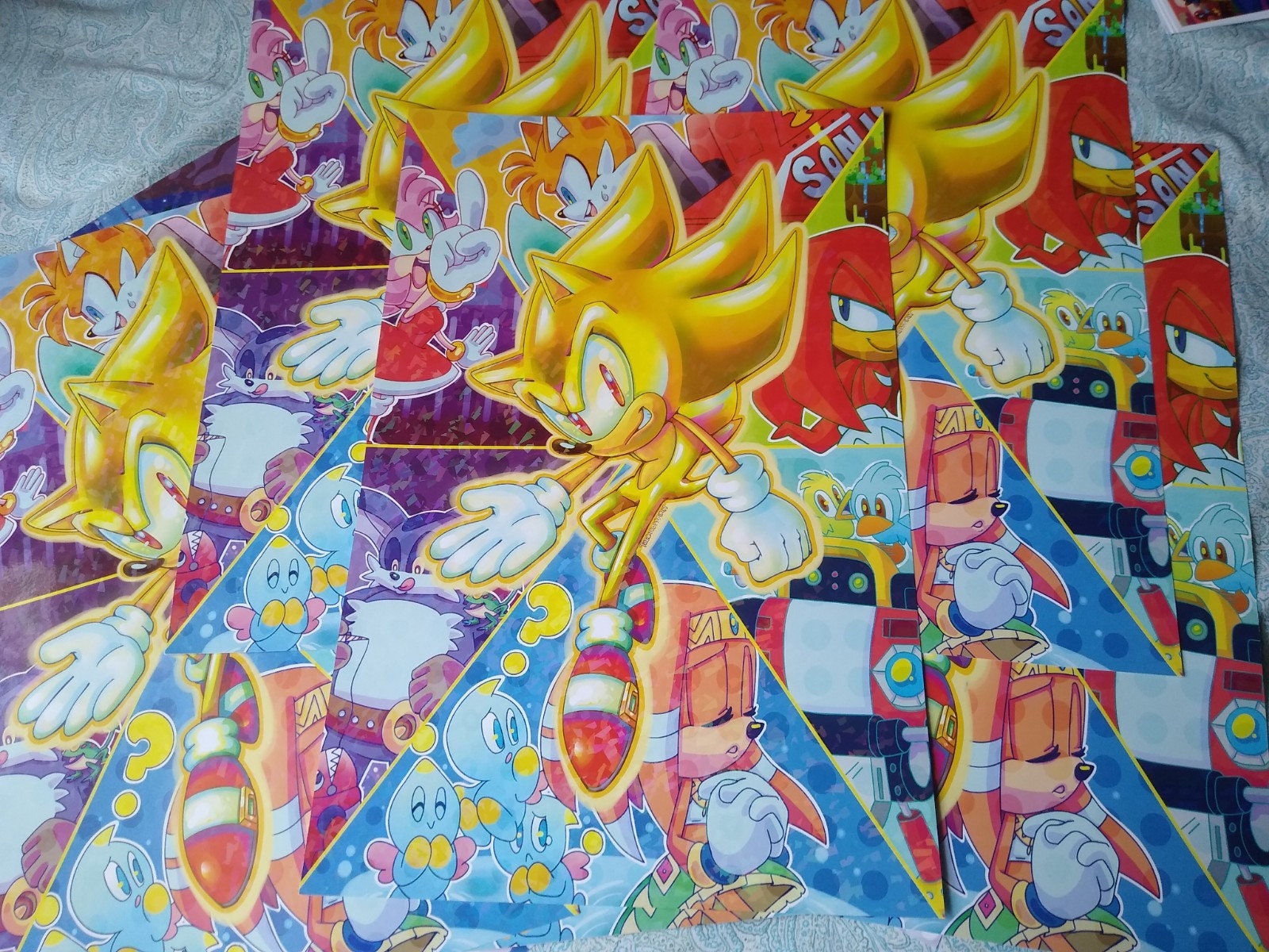 Super Sonic fleetway Custom Print 8.5in X 11in 