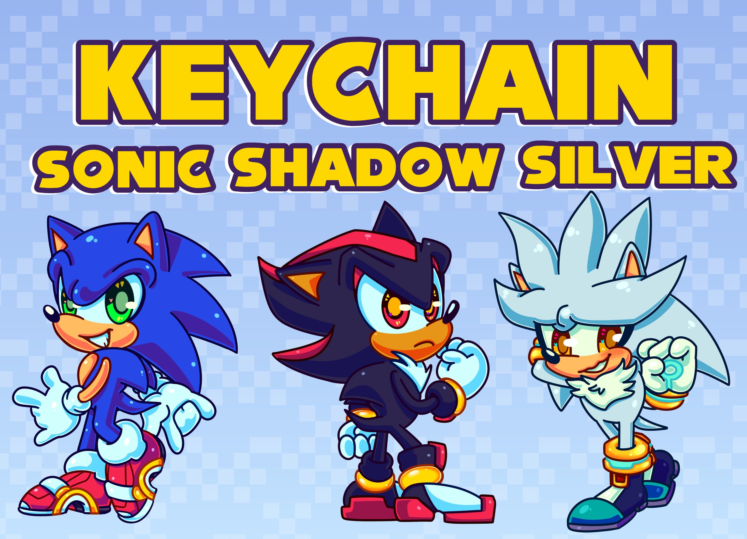 SONIC THE HEDGEHOG Shadow Silver Tails Vector Knuckles Die-Cast