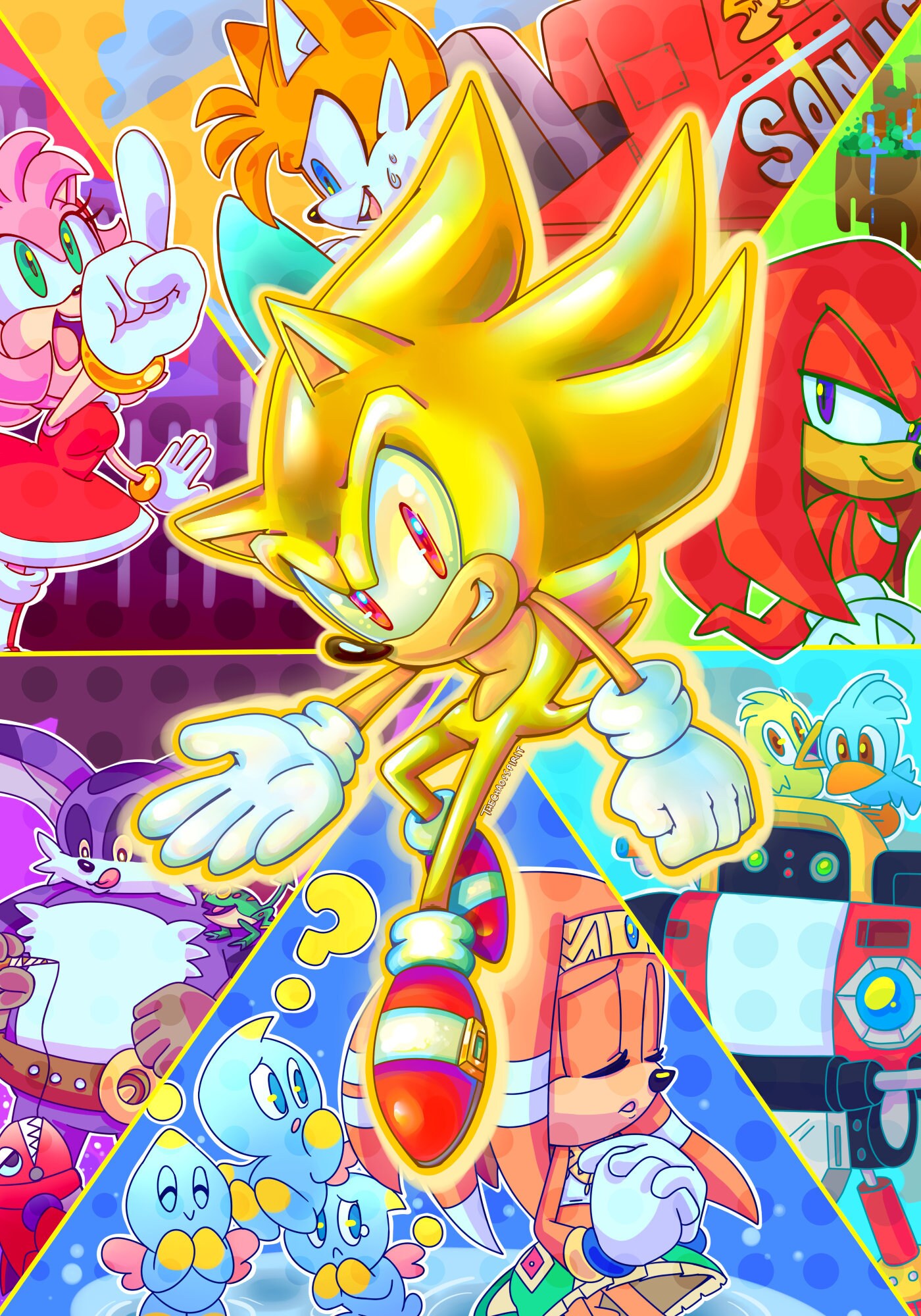 Super Sonic fleetway Custom Print 8.5in X 11in 