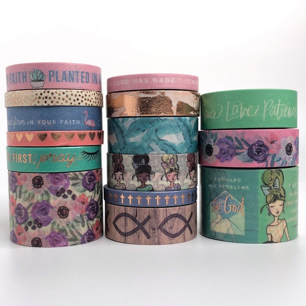 Faith Journaling Washi Tape Samples, Bible Planner Washi Tape