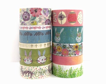 Bunny Easter Flower writing Washi sample 1 m
