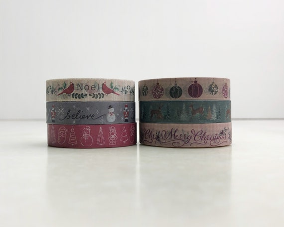 Farmhouse Christmas Washi Tape Samples 24, Rustic Holiday Washi Tape for  Planners, Junk Journals, Scrapbooks and Card Making 