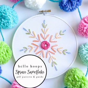 Spruce Snowflake Embroidery Pattern