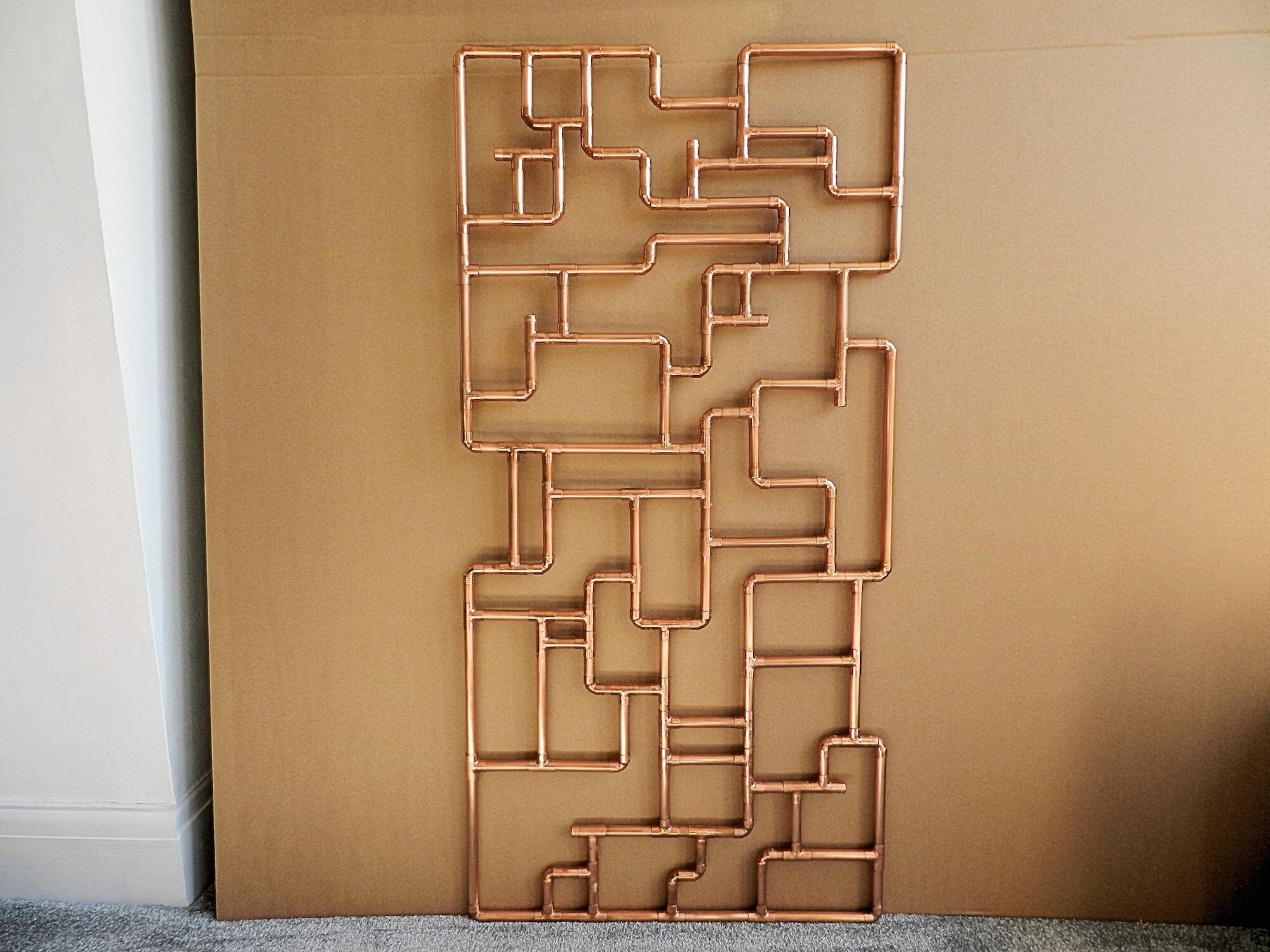 Copper Piping Industrial Wall Art Etsy