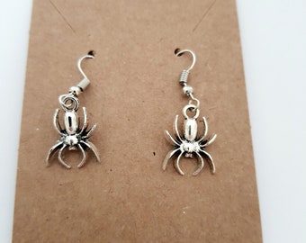 Spider drop earrings