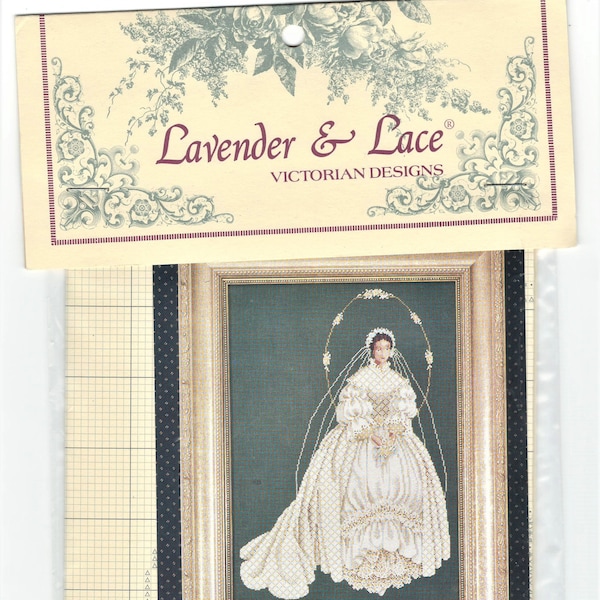 vintage Lavender & Lace Victorian Designs « I Thee Wed » Pour Counted Cross Stitch Designer Marilyn Leavitt-Imblum Leisure Arts 103840 Nouveau