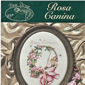 Vintage Jeanette Crews Designs Women In Flower „Rosa Canina” haft krzyżykowy 1194 autorstwa Cecilii Votta, 28 Ct Aida (ścieg ponad 2 THR) Nowość