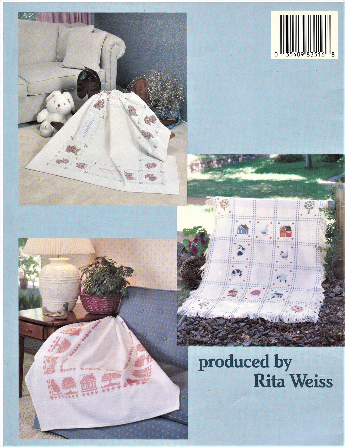 Vintage American School of Needlework cross Stitch Afghans Booklet 3516