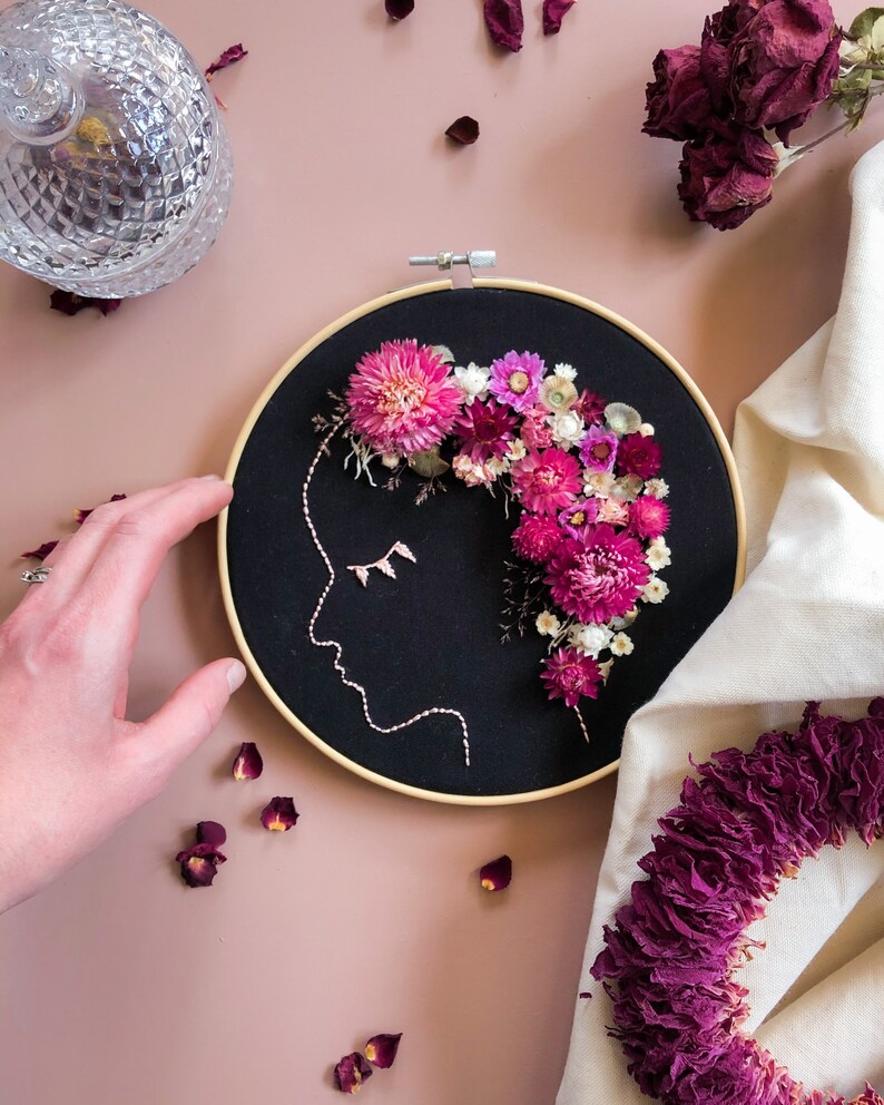 Broderie florale moderne Broderie florale moderne