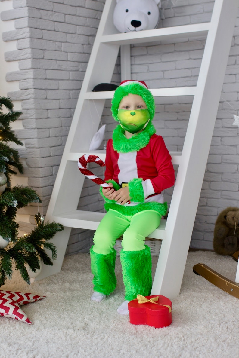 Christmas grinch costume for boys toddler Etsy