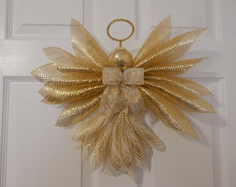 Christmas Tree Topper, Gold Angel Wreath, BestSeller, Guardian Angel