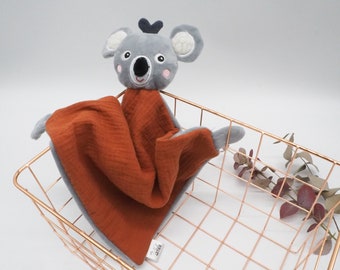 Cuddly scarf koala, cuddly towel for babies and newborns