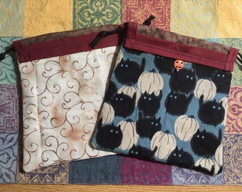 Bolsa de dados reversible de gatito de otoño