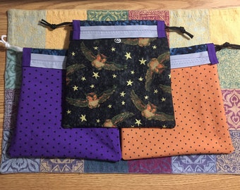 Bolsa de dados reversible de búho espeluznante