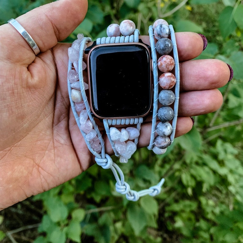 Hand Beaded Wrap Apple Watch Band Etsy