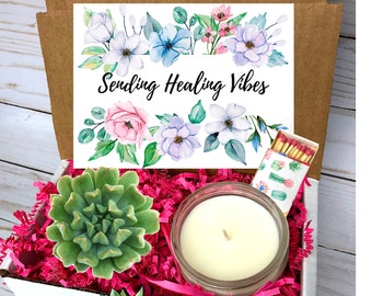 Healing Vibes Gift Box, Get Well Gift Box, Sending Healing Vibes Gift, Friend Gift Spa Box, Send a Get Well Soon Gift Box Friend