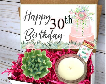 30th Birthday Succulent Gift Box for Her, 30th Birthday Gift Ideas, 30th Birthday Gift for her