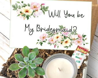 Bridesmaid Proposal, Will You Be My Bridesmaid, Succulent Gift Box, Will You be My Bridesmaid, Bridesmaid Gift Box