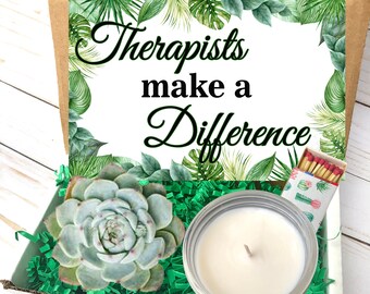 Therapist Appreciation Gift box, Therapist Gift, Gift for Therapist, Therapist Gift Ideas, Live Succulent Plant