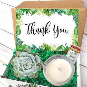 Thank You Gift Box, Friend Appreciation Gift, Thank you for Helping Me, Send a Gift, Customer Appreciation Gift, Corporate Gift, Candle image 1