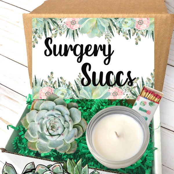 Care Package, Hospital Gifts, get well soon gifts, get well baskets, Sugery Succs, Succulent Gifts, get well after surgery gift