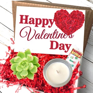 Happy Valentine's Day, Valentines day gift, Succulent Plant Valentines gift box, Valentines day Spa Gift Box, Valentine's Day Gift for Her